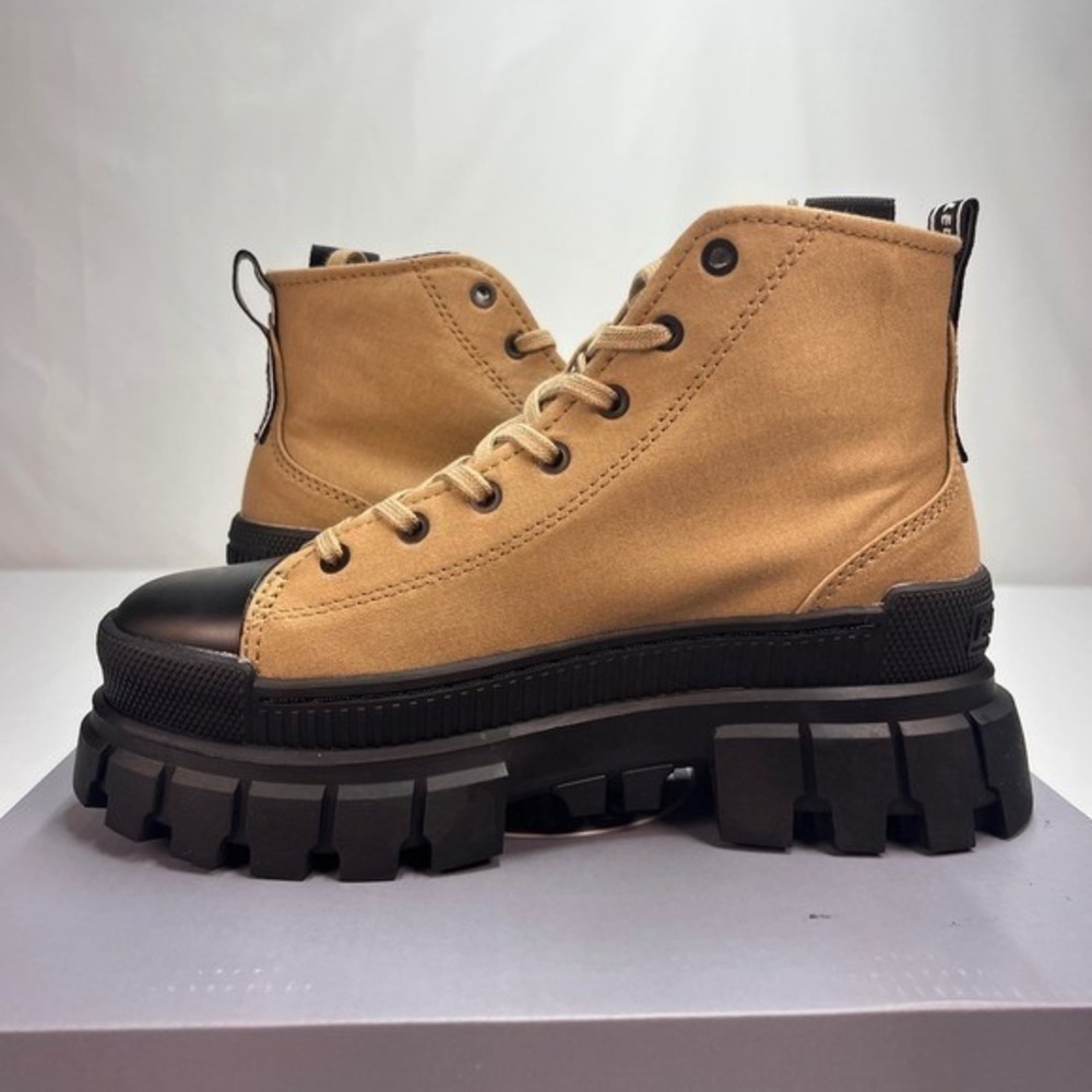 Palladium Revolt Hi TX Olive Women's Platform Lug Sole Ankle Boots - Picture 8 of 10